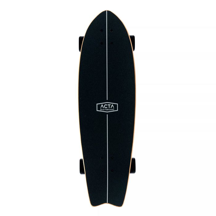 Surfskate - ACTA - Upside Down - 32 pouces - Fish tail - Mixte - Blanc/Noir