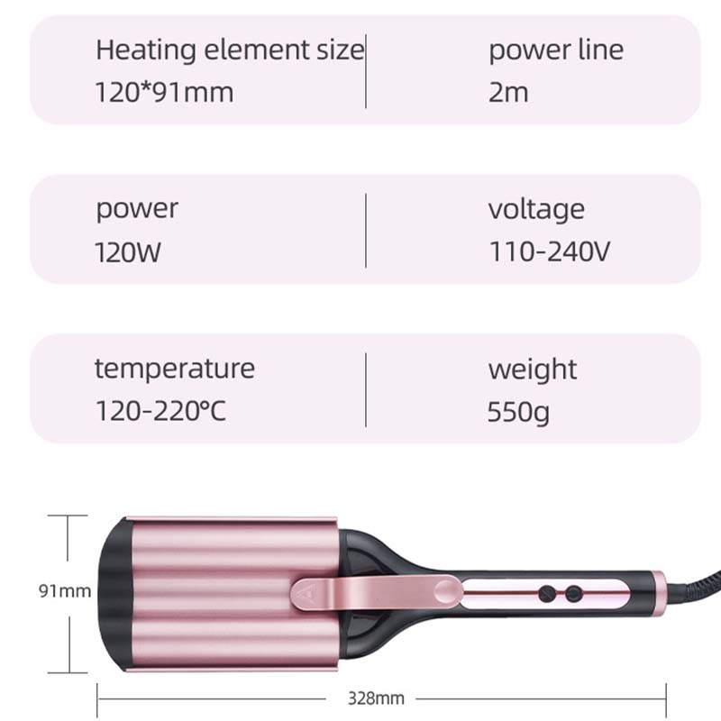 Professional Ceramic PTC LED Electric Deep Waver Curling Irons Best-selling 32mm Egg Roll Hair Curler for Women