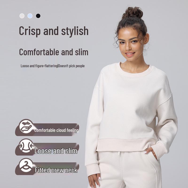 

Women s Fleece-Lined Long Sleeve Yoga Pullover XXL