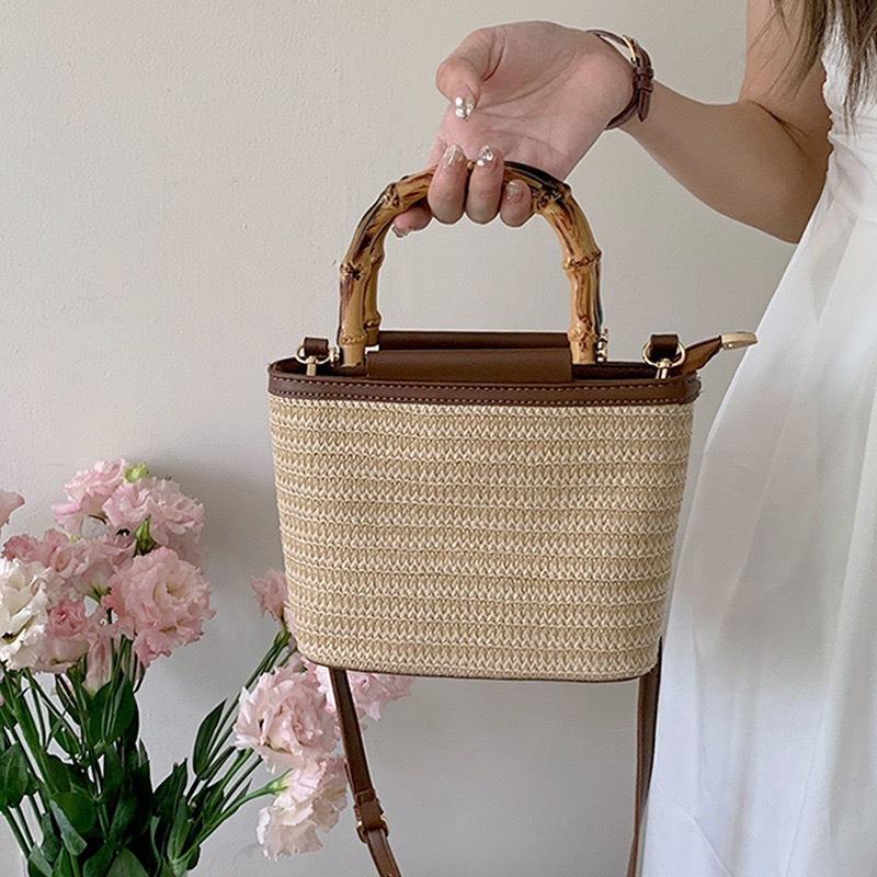 Straw Bag Women'S Summer Wind Versatile Messenger Bag High-End Handbag Women'S Woven Bag