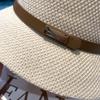 Womens Ladies Summer Straw Fisherman's Hat Sun Hat Adjustable Visor Hat
