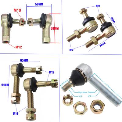M8/M10/M12/M14/M16  Left and Right Thread Ball Joint Tie Rod End for 47cc 49cc 110cc 150cc 250cc 400cc Mini  Quad ATV Bike