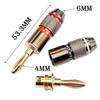 High Quality 4mm Copper Speaker Adapters 24K Gold-Plated Screw-Type Audio Connectors Durable Banana Plug
