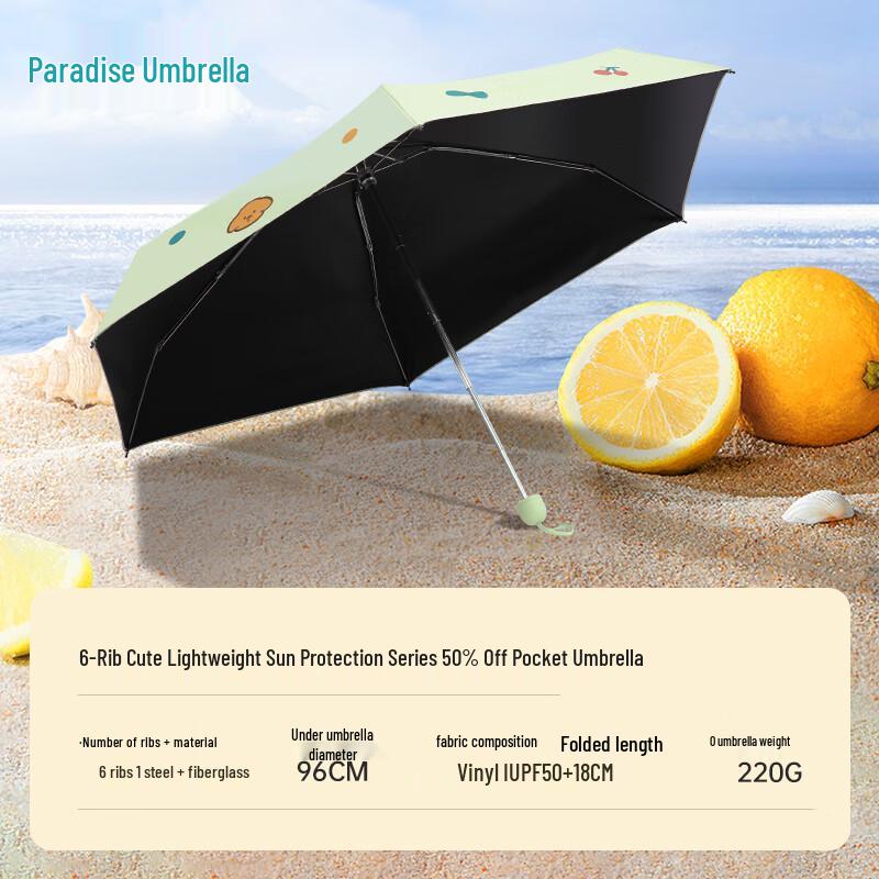 Heaven Compact Five-Fold UPF50+ Sun & Rain Pocket Umbrella
