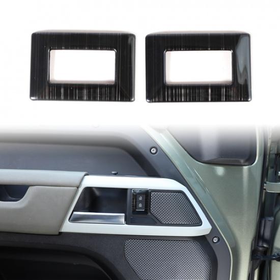 Black Door Lock Anti-touch Button Switch Cover Trim For LR Defender 90 L663 20+