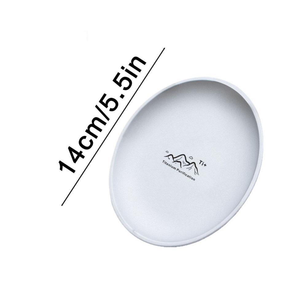 

Titanium Camping Plate Lightweight Camping Plate For Barbecue Home Dinnerware Round Frosted Picnic Gear Reusable Tableware