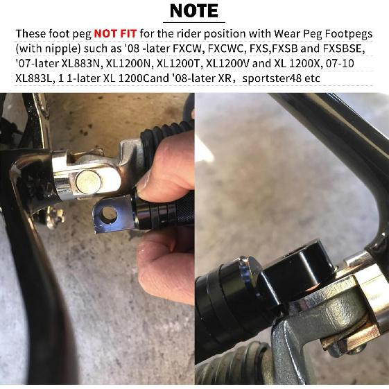HDBUBALUS Motorcycle Foot Pegs Rest Male Mount Footpegs Billet Pedals Footrests Fit for Harley Touring Softail Sportster Dyna Road King