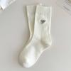 Girls Spring and Summer Simple Embroidery Everything In The Tube Pile Socks