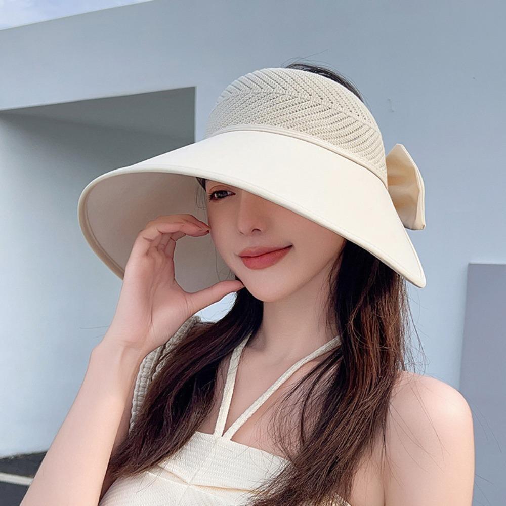 UV Protection Large Brimmed Sun Hat Wide Brim Sun Hat Fashion Empty Top Hat  Women
