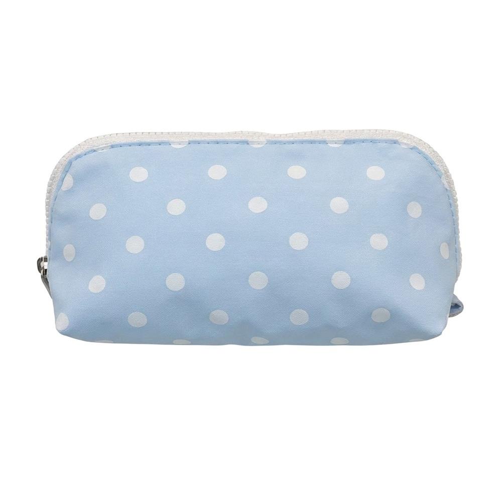 Durable Polka Dot Design Pencil Case Large Opening Large Capacity Stationery Pouch Stationery Organizer Students синий