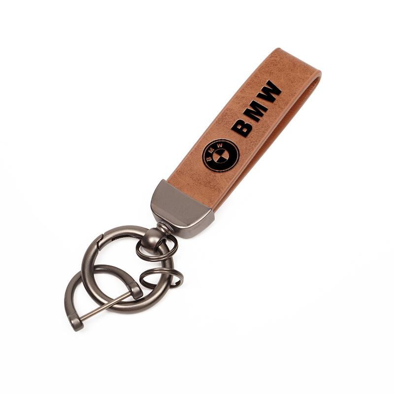 High-quality Metal/Leather Car Key Chain Logo Keyring Luxury Auto Interiors For BMW E46 E90 E60 F30 F10 E39 E36 G30 E92 E87 X5 ulcr72