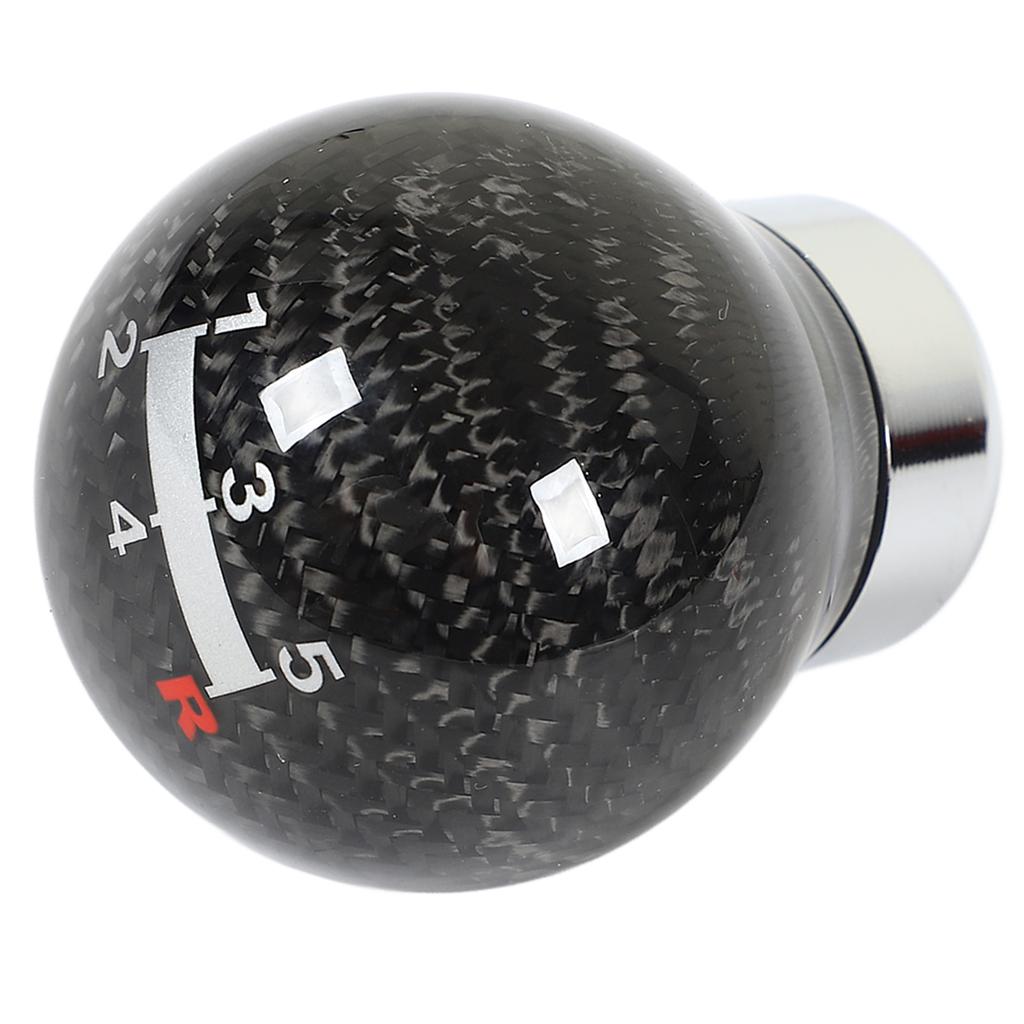 Gear Shifting Lever Knob Carbon Fiber 15mm Bottom Interface Round Ball Manual Automatic Transmission Shifter Head Knob