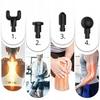 Strong vibrating massager with 4 heads, gun for back and body massage