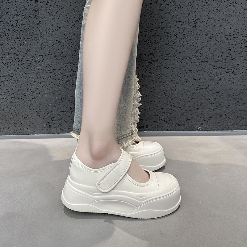 Summer new leather platform Mary Jane shoes women's fashion versatile casual single shoes women
