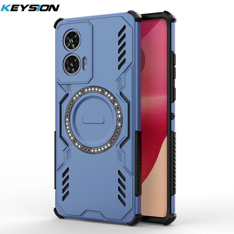 KEYSION Dutý kryt pro odvod tepla pro Motorola Edge 50 5G 50 Neo Magnetické chlazení Nárazuvzdorný kryt na telefon pro Edge 50 Fusion