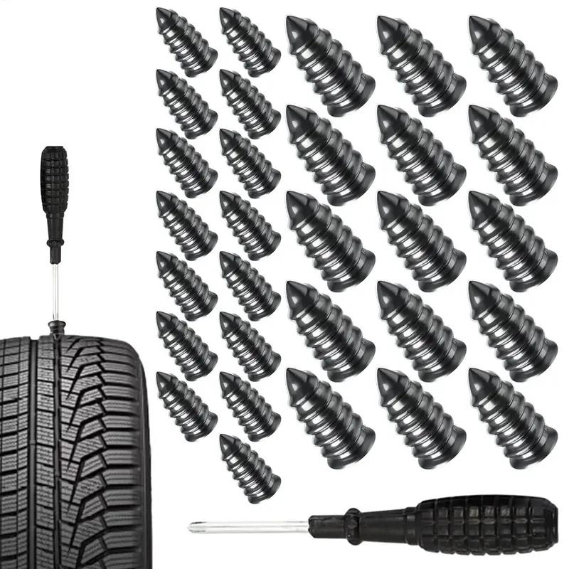10/30PCs Car Motorcycle Vacuum Tire Repair Rubber Metal Nail Set Kit Tubeless Tyre Screws Car Truck Motorcycle Repair Tools
