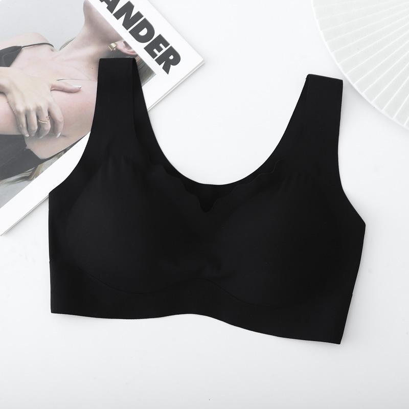 Seamless Wide-Shoulder Back-Enhancing Tank Top Bra for Women