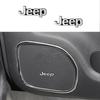 2/4pcs 3D Aluminum Car Audio Speaker Emblem Sticker Badge Decoration For Jeep Renegade Grand Cherokee Compass Wrangler Gladiator