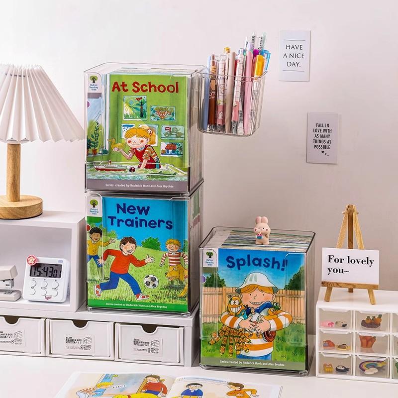 Picture Book Storage Box Children's Bookshelf,Desktop Book Organizing Tool,Children's Graded Reading Desktop Book Storage Rack