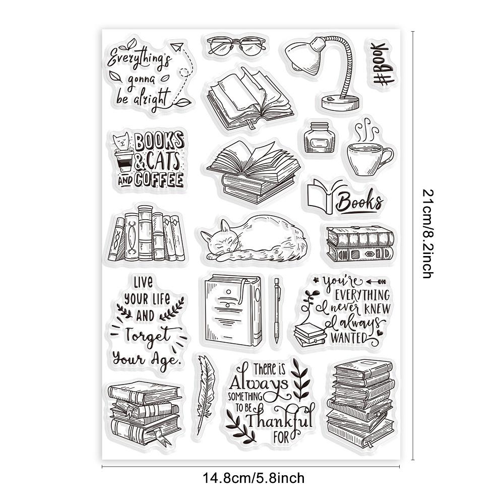 PVC Stamps for DIY Scrapbooking Photo Album Decorative Cards Making Stamp Sheets Film Frame Book 21x14.8x0.3cm