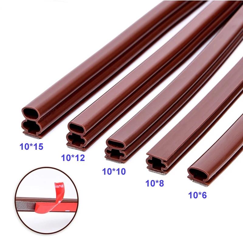 

Self Adhesive Anti-theft Door Sealing Strip I-shaped Multifunctional Door Frame Window Seam Windproof and Anti-collision Strip 10x10mm&6M коричневий