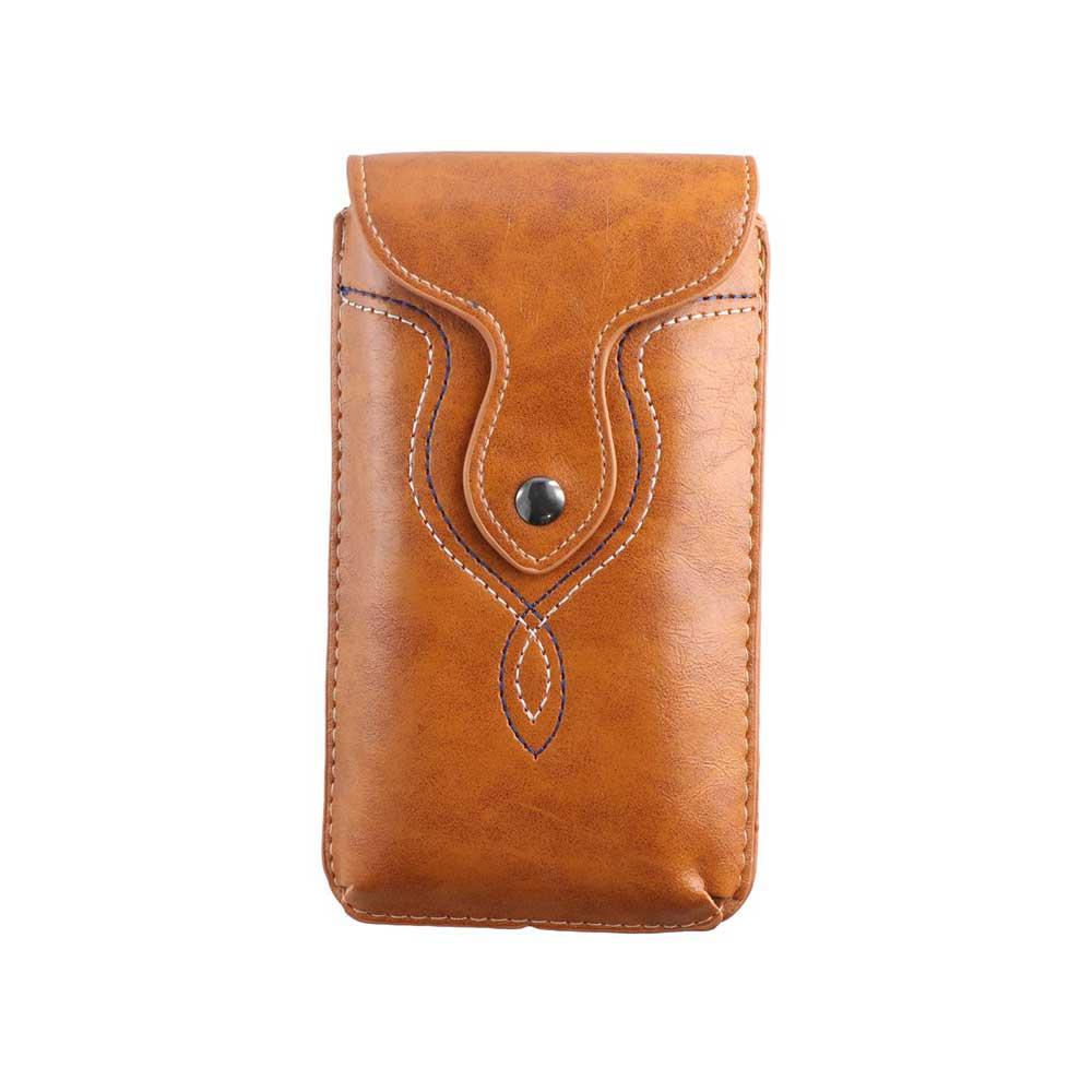 Bum Bag Outdoor Wallet Pouch Waist Pack Leather Phone Case Phone Belt Hanging Pouch Phone Waist Bag