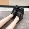 Zapatos de Plataforma Gruesa para Mujer Tacón de Cuña con Cordones Caña Alta Zapatillas Casuales Negras Versátiles Aumentadores de Altura Zapatos de Tacón de Moda Talla35