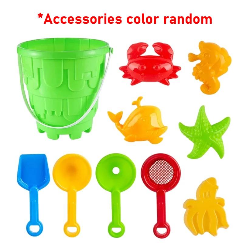 

10Pcs Beach Toys For Kids Sand Toys Set Kids Sandbox Toys Beach Tool Kit With Bucket Shovels Molds Sand Toys For Travel Outdoor