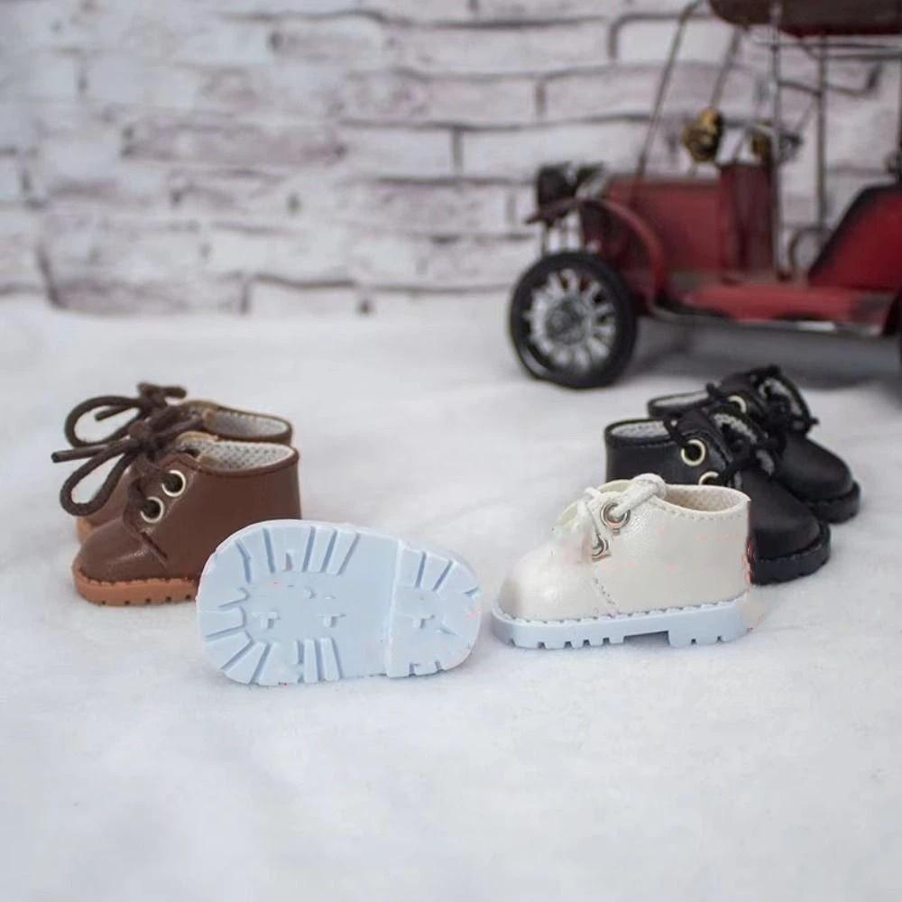 1Pair Doll Shoes BJD Doll PU Shoes Mini EXO Doll Boots 20cm Cotton Doll Shoes Body Dolls