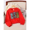 Kids Sweatshirt,Enjoy Every Moment Bike Art Crew Neck Fashion Sweatshirt, Autumn and Winter Western Style Top, Children's Sweatshirt