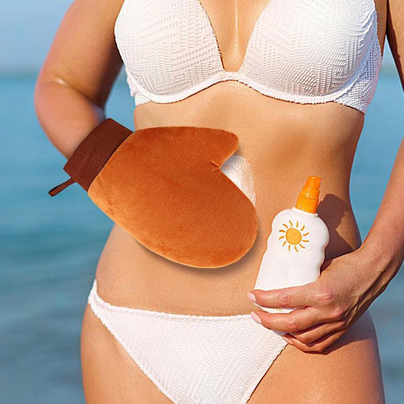 Body Cleaning Self Tanner Glove Reusable Body Self Tan Applicator Tanning Mitt Cream Lotion Mousse Applicator No Dirty Hands