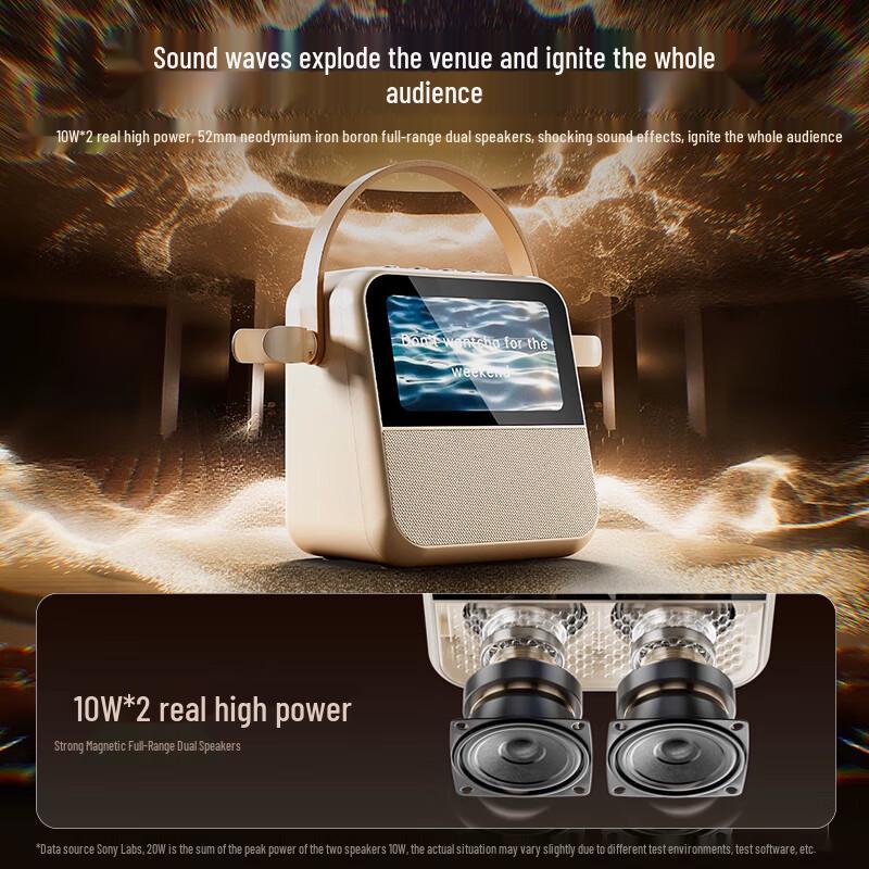 Soaiy GC200Pro Bluetooth Karaoke Speaker & Microphone CN Plug (adapter Included)