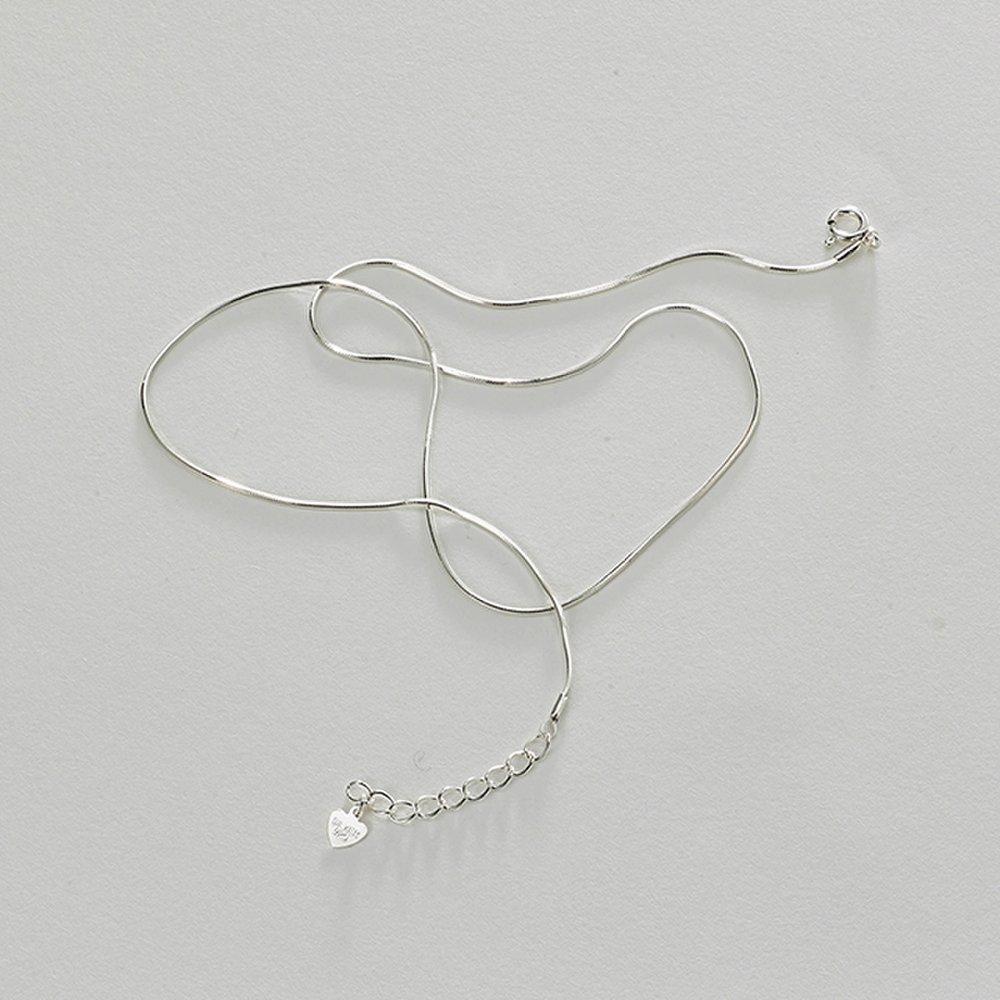 Mimij 92.5 Silver Silky Snake Chain Necklace