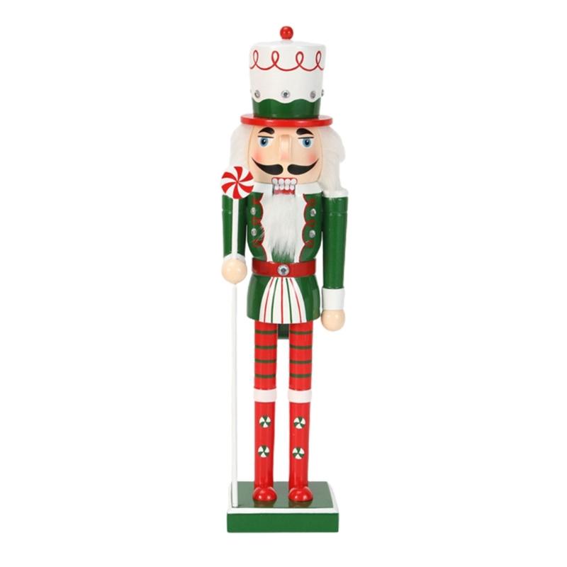 Wooden Soldier Figurine Standing King Nutcrackers 14.96inch Christmas Decors