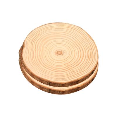 Anneaux annuels faits à la main, 2 pièces, tranches de copeaux de pin, sous-verres en bois, accessoires de décoration