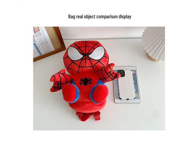 Rucsac de pluș Spider-Man Cartoon: Geantă de telefon mobil părinte-copil pentru copii