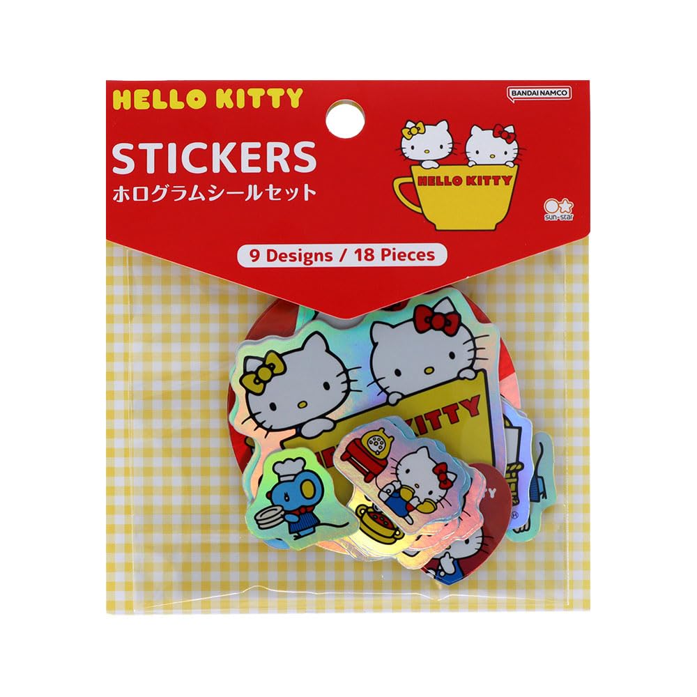 Stationery Sanrio Characters Glitter Hologram Hello Kitty S8813892 Sun-Star Stickers,