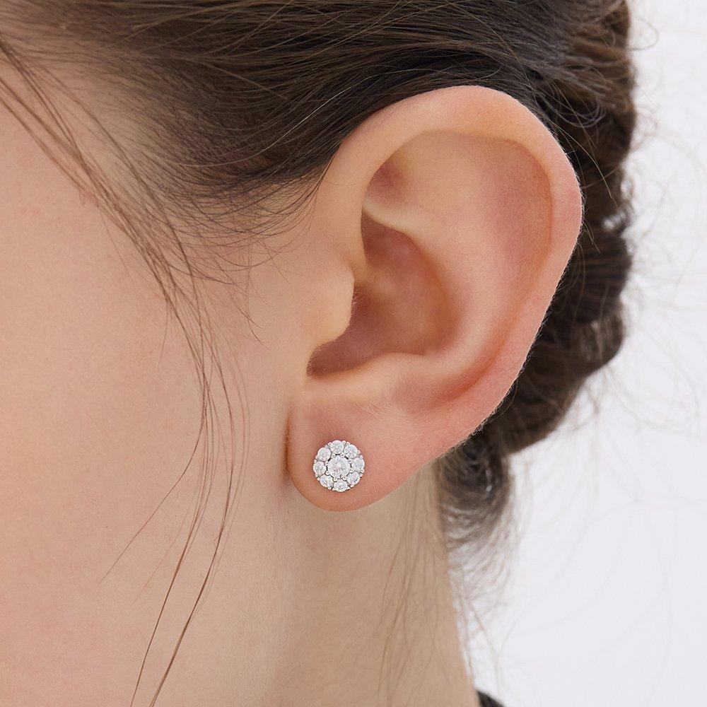 Essence Silver (W) Flower Earrings Hl4E55424W9Xxx