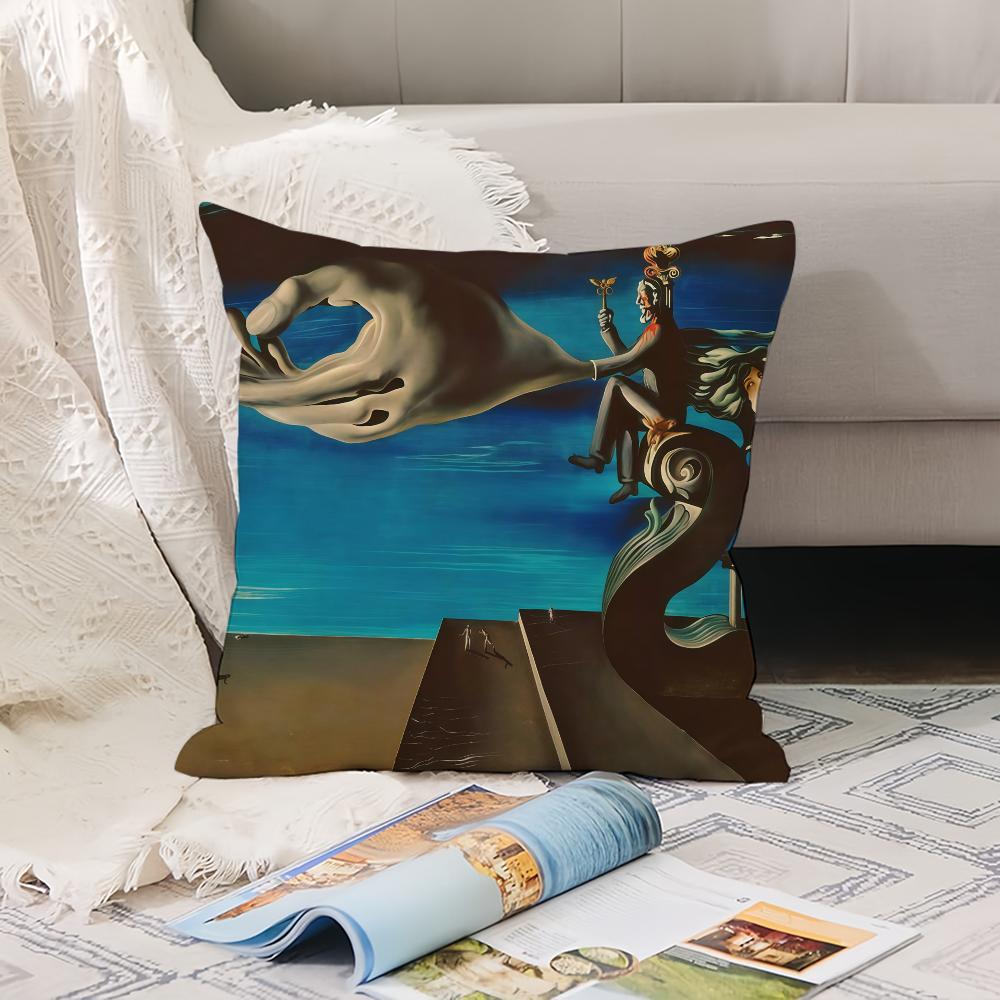 Print Artist S-Salvador Dali Pillow Case Office Cushions Suitable For Sofa Car Bedroom Decorative Cushion Cover