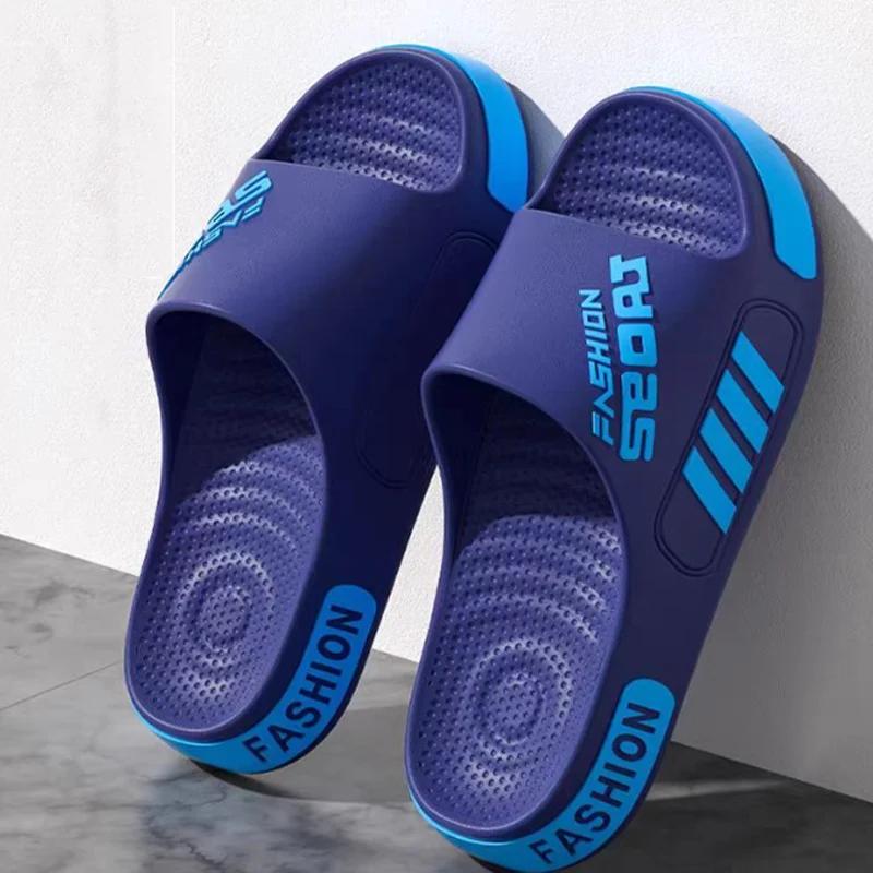 

Indoor women s and men s flip-flops with thick rubber soles for outdoor use, suitable for home wear and anti-slip function Eva 36-37 синий