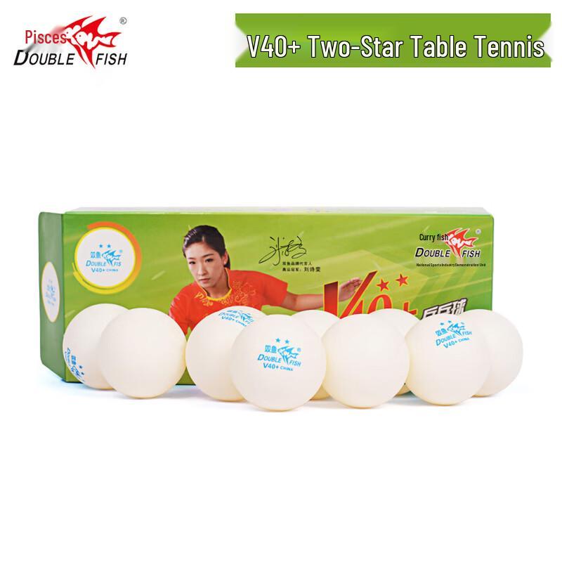 DOUBLE FISH V40+ 2-stjärniga träningsbordtennisbollar
