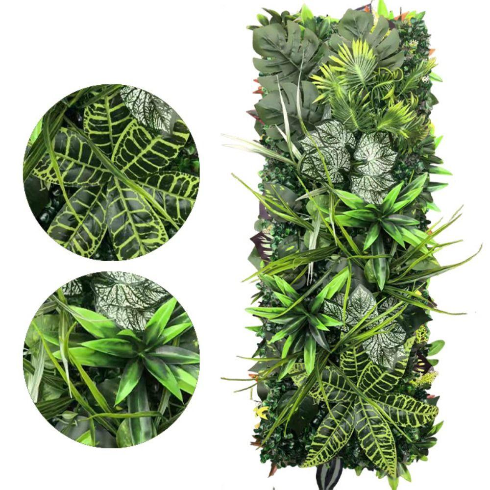 Flower Artificial Eucalyptus Carpet UV Protection Simulation Maple Plant Sheet  Home Garden Fence