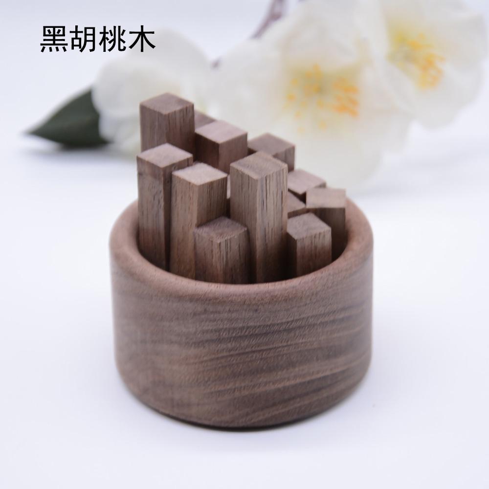 1pc Small Woodpile Essential Oil Diffuser Wood Car Home Aromatherapy Wood Diffuser Aroma Box Home Accessories Black Walnut Beech