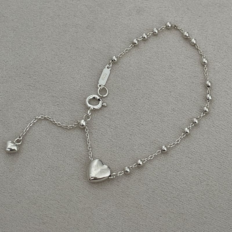 Melliv Silver Volume Heart Bracelet_mvb11
