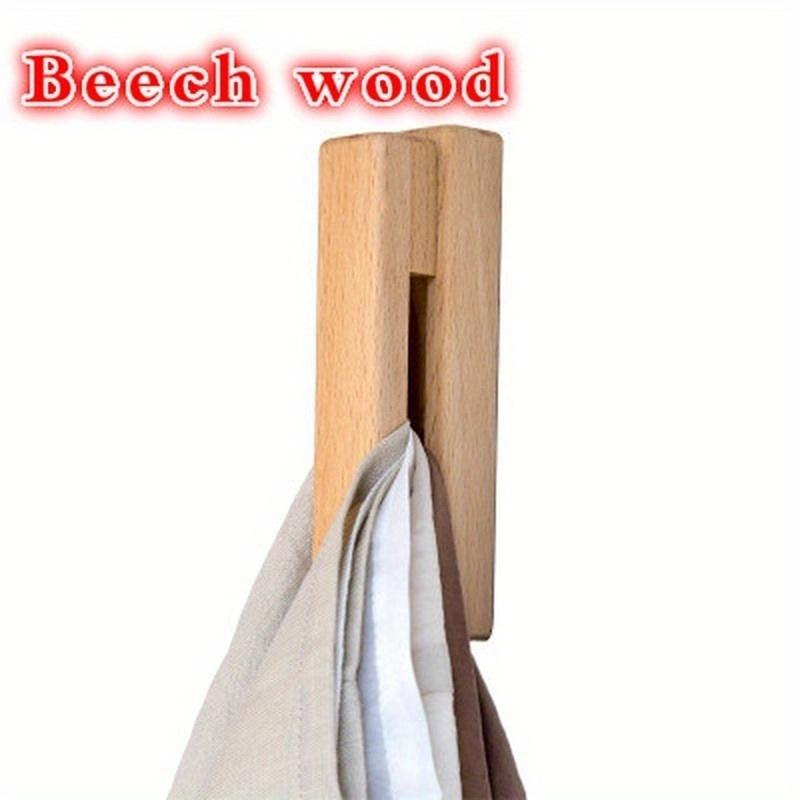 1 PC Rustic Wood Towel Hooks Wall Mount Storage Hanger Cap Rack Adhensive Strip Home Decor Organization Bathroom Kitchen Knobs