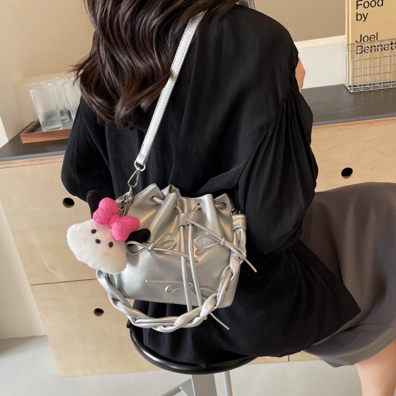 Bags Female  Hot Sale Single Shoulder Portable Crossbody Basic Style Versatile High-quality Bucket Bag  Bags
