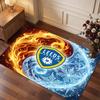 Tappeto in Velluto di Cristallo con Stampa del Leeds United Football, Comodo Assorbente d'Acqua Antiscivolo Tappeto per Pavimenti Interni