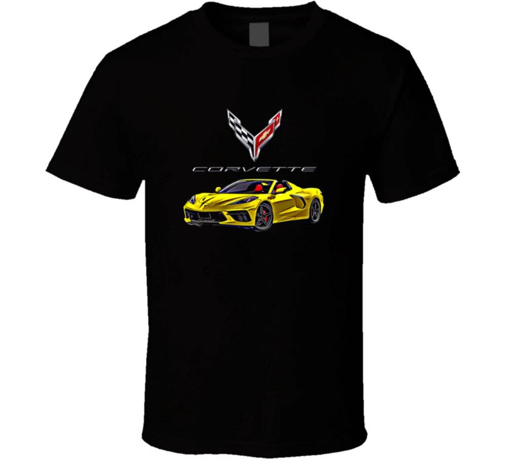 C8 New Vette 2023 Yellow 1 Muscle Sports Car Mid Engine Gift T Shirt L