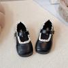 Sapatos Mary Jane de Couro com Renda para Crianças Primavera 2026 - Antiderrapantes, Sola Macia Sapatos de Princesa para Bebê