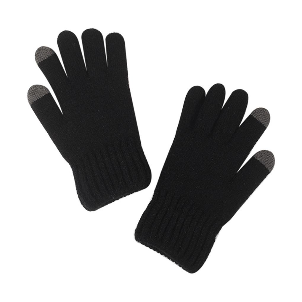 Knit Gloves Thickened Clothes Accessory Simple Style Outdoor Winter Gloves Body Warming Accessories Sports Hands Covers